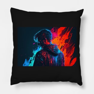 The Neon Life - Flame War Pillow