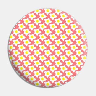 Pink Background Egg Pattern Pin