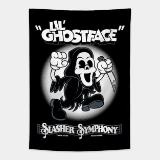 Lil' Ghostface - Creepy Cute Rubberhose Cartoon Slasher Horror Tapestry