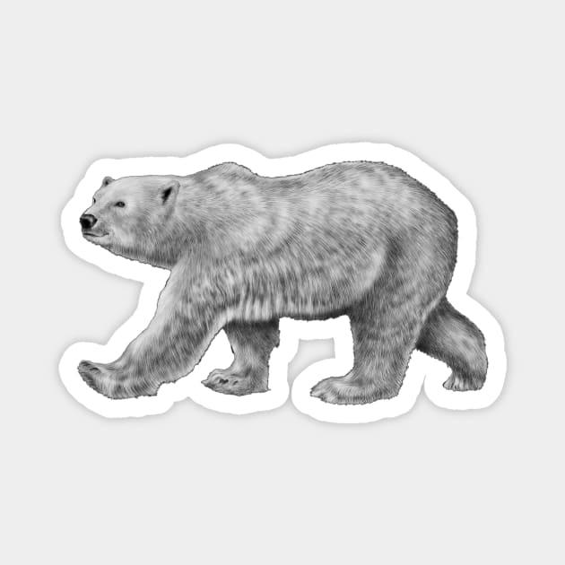 Polar Bear Magnet by Tim Jeffs Art