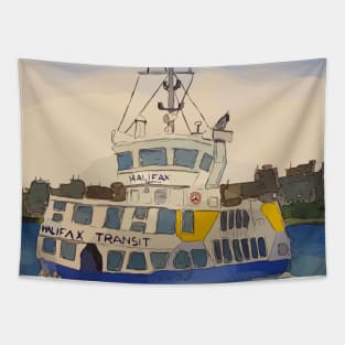 Ferry Boat in Halifax Nova Scotia Canada Tapestry