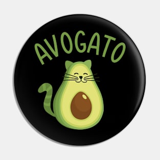 Funny avogato cat for avocado lover and Cinco de Mayo Pin