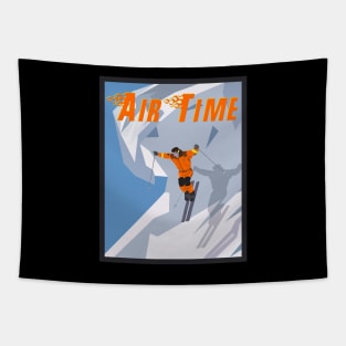 Air Time, powder boarding, downhill skiing Tapestry