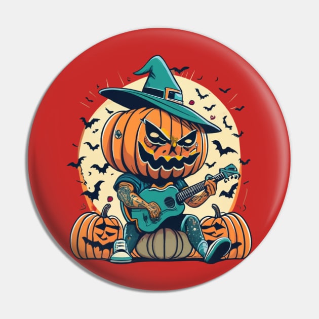 Coolest Pumpkin In The Patch Pin by BukovskyART