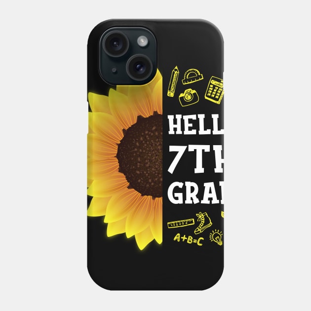 Hello Seventh Grade Shirt 7th Grade Back To School Sunflower Gift Phone Case by hardyhtud