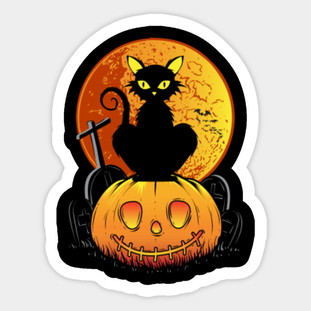 Halloween Cat Shirt Scary Black Cat Pumpkin Jack O Lantern T Shirt