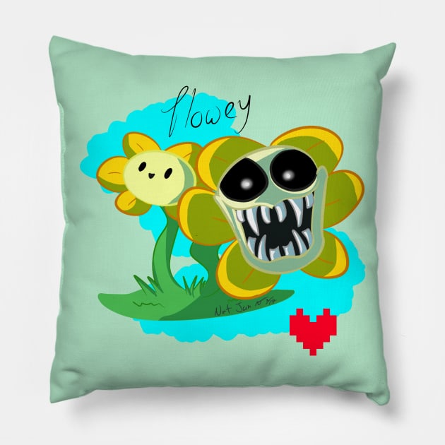 Flowey Pillow by NetJan