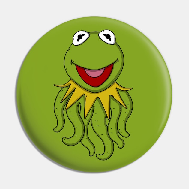 Cthulhu Kermit Pin by Luna Illustration