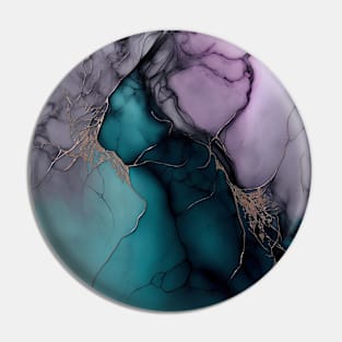 Mauve In Marble - Abstract Alcohol Ink Resin Art Pin