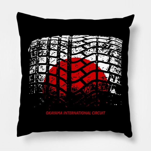 Okayama International Circuit Pillow by SteamboatJoe