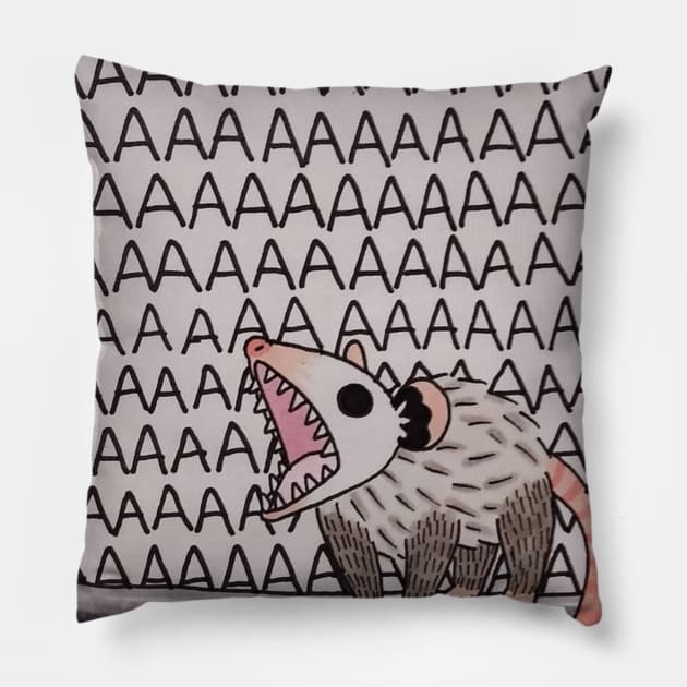 AAAAAAAAAAAAAAAAAAAAA Possum opossum Pillow by Possum Mood