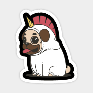 The cute Unicorn-Pug Magnet