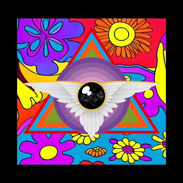 Psychedelic Flower Logo - No Text by Mike Lawson and Friends