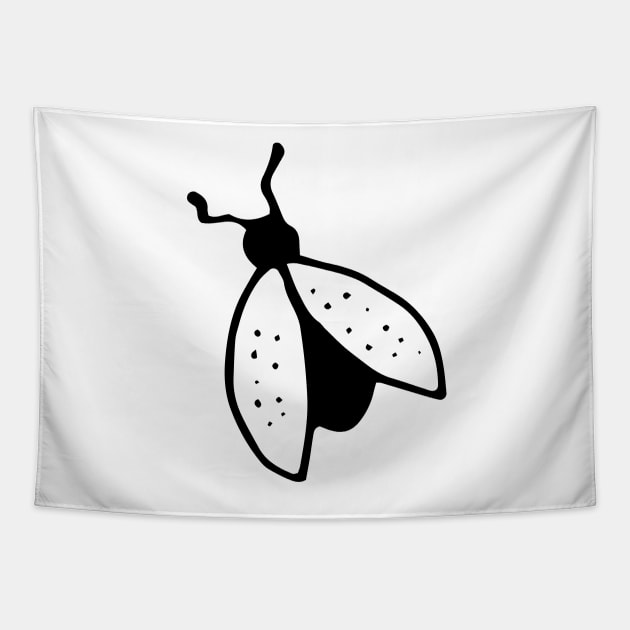 Black and White Flies Tapestry by Jacqueline Hurd