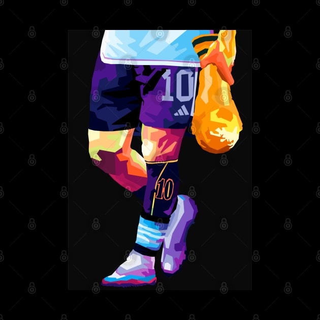 Messi And Thropy by Zet Art