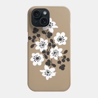 White flowers. Hepatica Phone Case