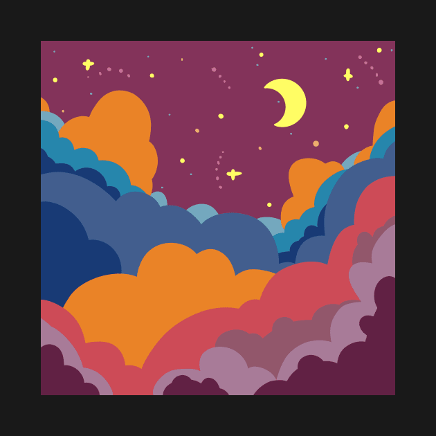 colorful starrynight by grafitytees