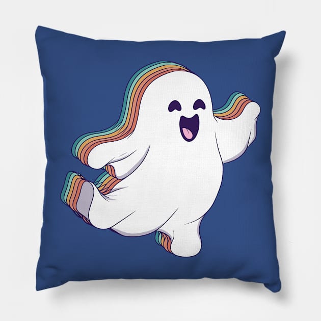 Dancing ghost Pillow by Jess Adams