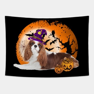 Happy Halloween Cavalier King Charles Spaniel Dogs Halloween Gift Tapestry