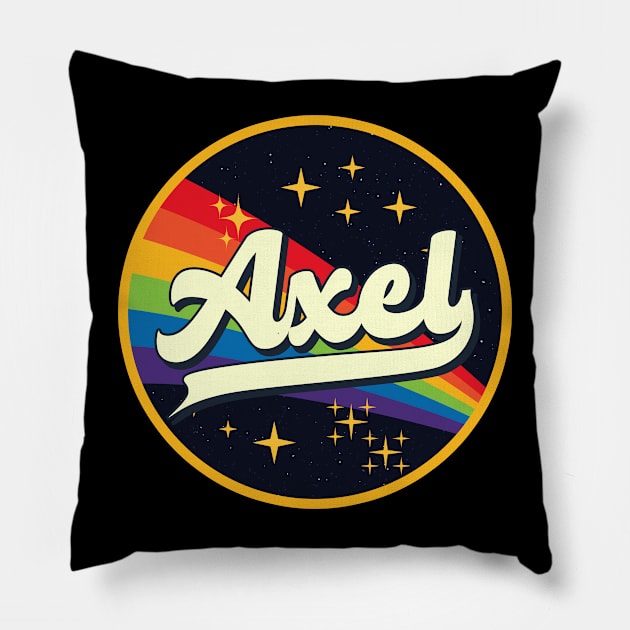 Axel // Rainbow In Space Vintage Style Pillow by LMW Art