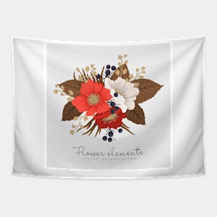 Flower red rose beautiful Tapestry