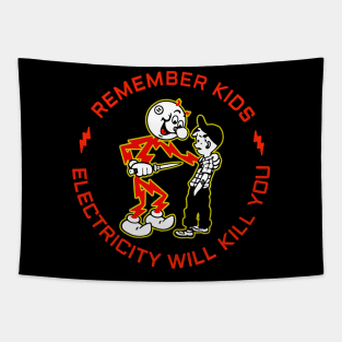 Electricity Will Kill You | Red Mode Tapestry