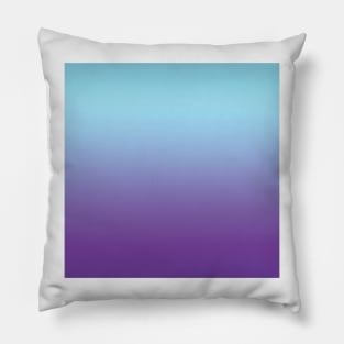 Aqua blue and purple color gradient. Pillow