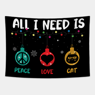 Peace, Love and Cat Tapestry
