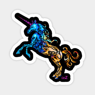 Flaming Unicorn Magnet