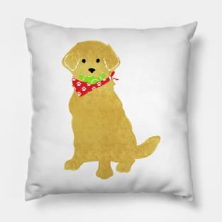 Cute Preppy Golden Retriever - Tennis Balls In Mouth Pillow