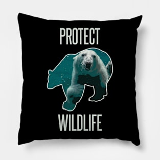 Protect wildlife - polar bear design Pillow