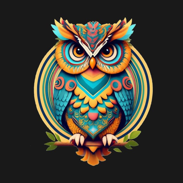 Cool Owl Graphic  Cute Graphic Design Illustration by albaley