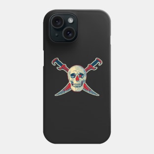 Color Pirate Skull with Swords Phone Case