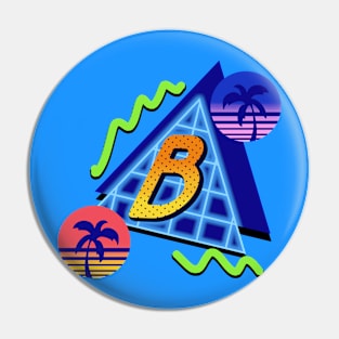 Initial Letter B - 80s Synth Pin