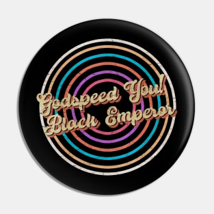 vintage circle line color Godspeed You! Black Emperor Pin