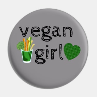 Vegan girl Pin