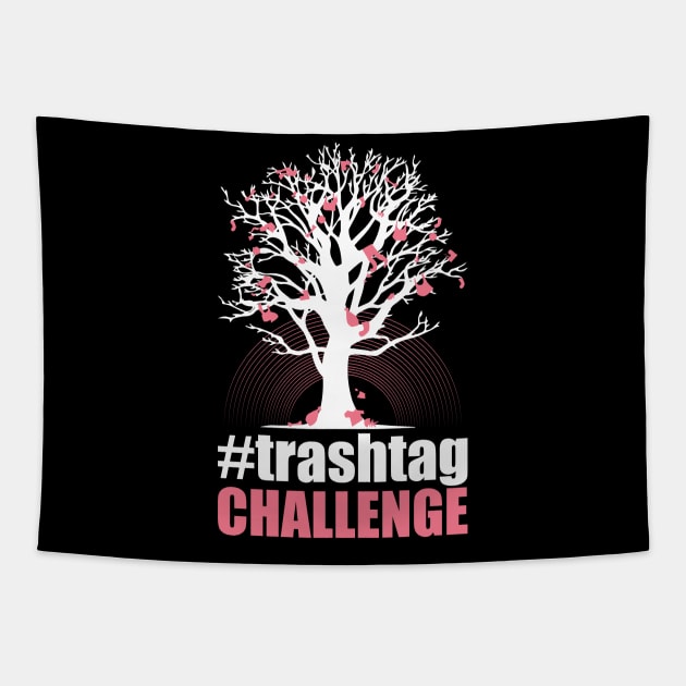 Trashtag Less Garbage Challenge Tapestry by avshirtnation