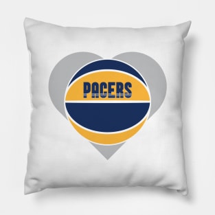 Heart Shaped Indiana Pacers Basketball Pillow