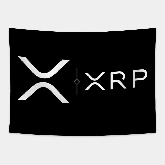 XRP Logo - minimal design Tapestry by cryptogeek