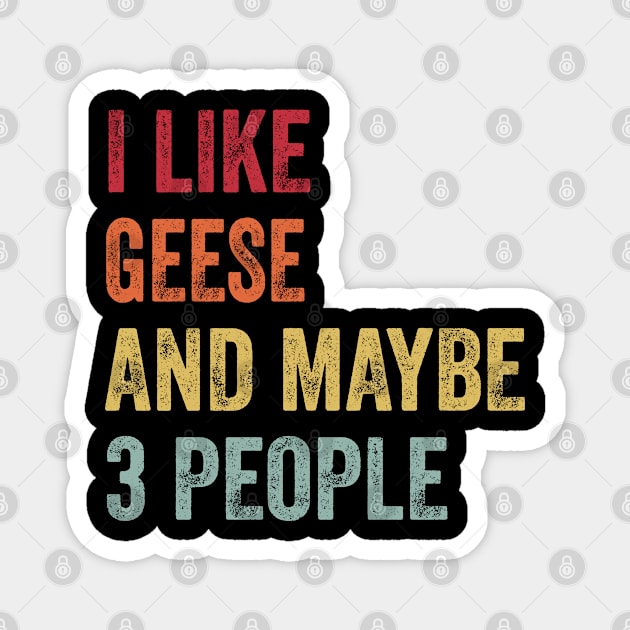 I Like Geese & Maybe 3 People Geese Lovers Gift Magnet by ChadPill