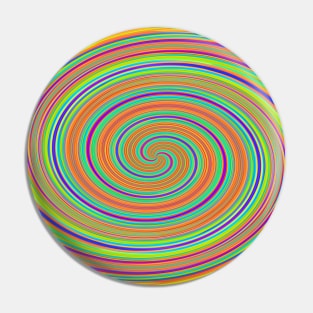 Colorful Psychedelic Spiral Pin