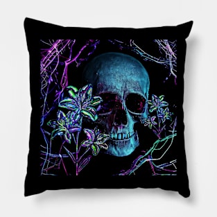 Skulls and Lillies 1 Pillow