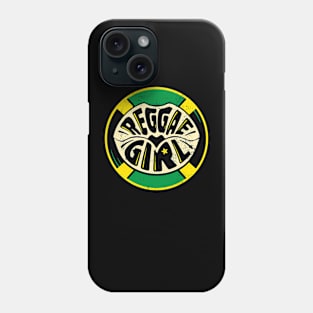 reggae girl kissing lips with a jamaican flag Phone Case