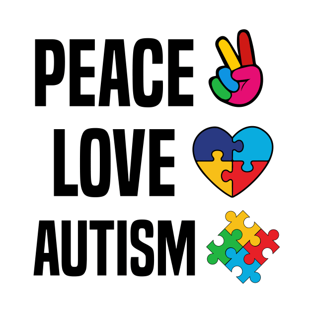 Autism awareness Peace Love by Marhcuz