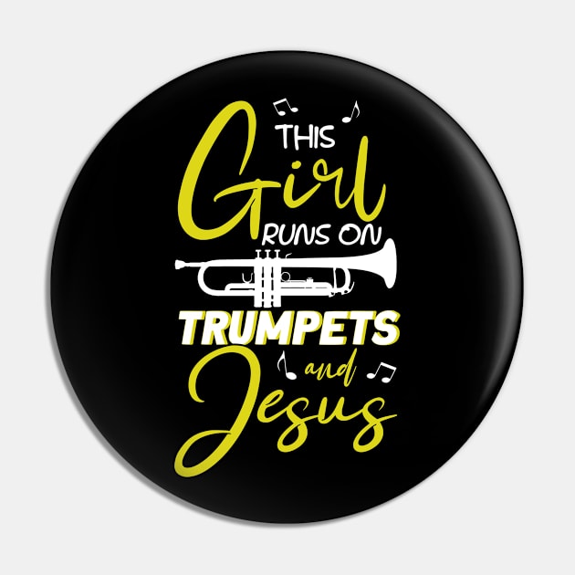 Trumpet Player Musician Trumpet Pin by Toeffishirts