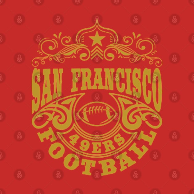 Vintage Retro San Francisco 49ers Football by carlesclan