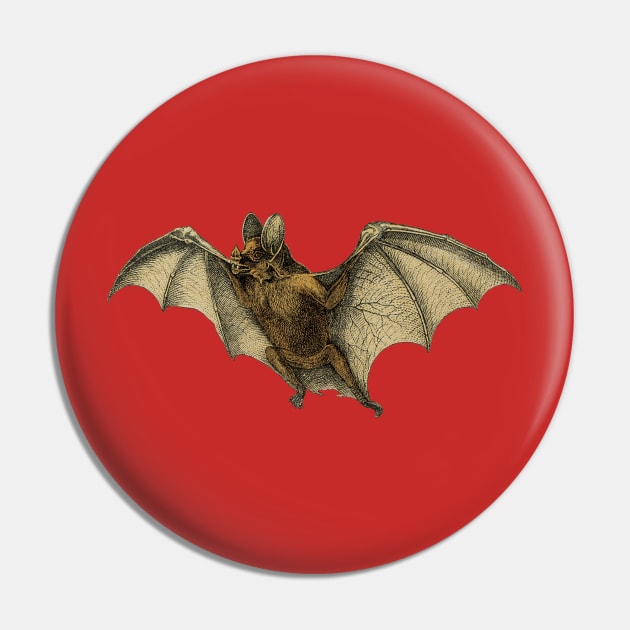 Flying Halloween Bat Pin by RedThorThreads