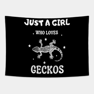 Just a girl who loves geckos, Cute Gecko lover Tapestry