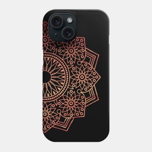 mandala design orange Phone Case