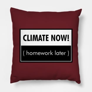 Climate now! - climate strike Pillow